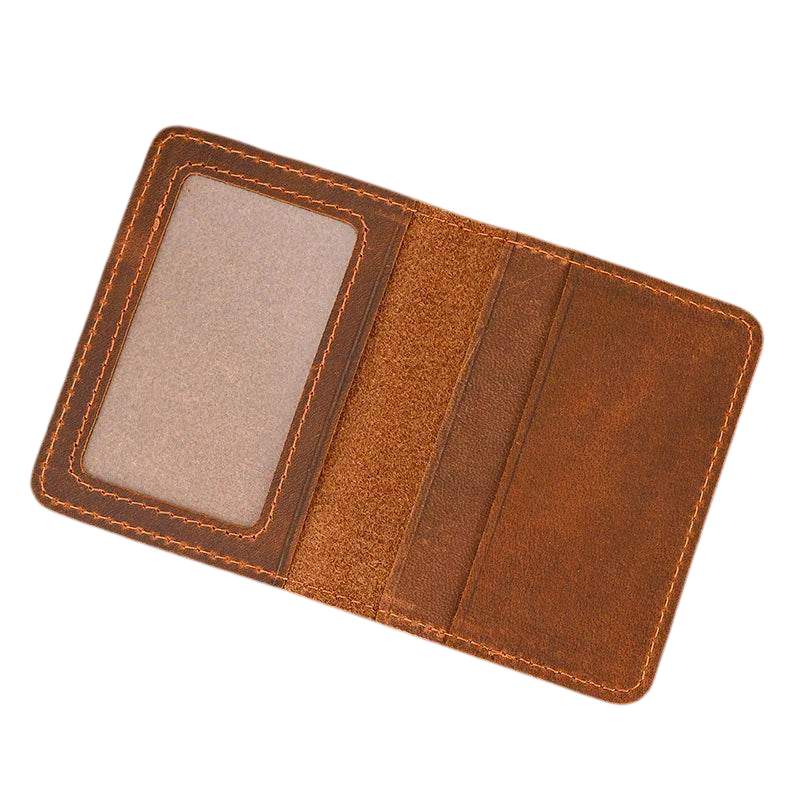 Cartera Delgada de Cuero Vintage para Carné de Conducir, para Hombre y Mujer