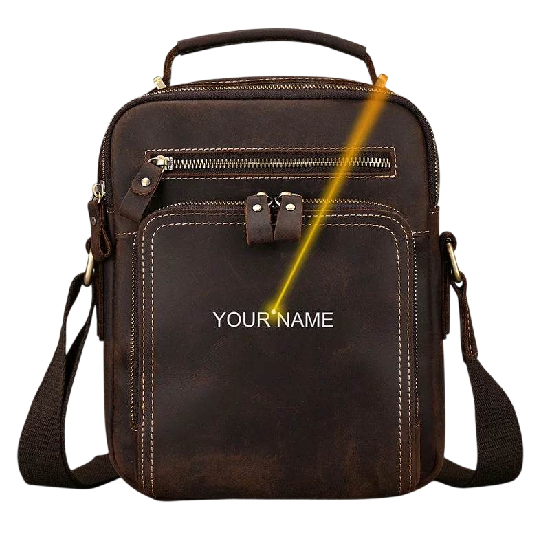 Vintage Leather Shoulder Bag – Men's Crossbody Messenger Bag