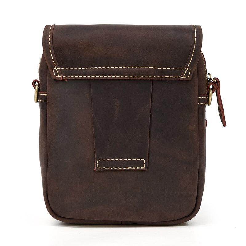 Vintage leather sling bag with a classic design and sturdy stitching for everyday use