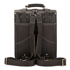 Vintage leather travel backpack with adjustable straps and sturdy design for adventure seekers