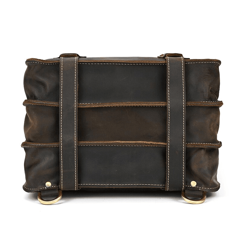 Durable vintage leather travel backpack with sturdy straps and a spacious compartment for all your adventures