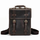 Vintage leather travel backpack with adjustable straps and a classic design for stylish travelers