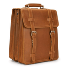 Vintage leather travel backpack with adjustable straps and multiple compartments for style and functionality