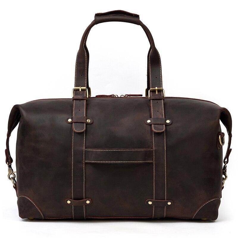 Vintage leather travel bag with durable straps and spacious compartment for all your travel needs