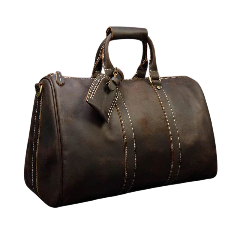 Vintage Leather Travel Duffel Hand Luggage Men’s Business