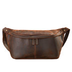 VacationGrabs Vintage Leather Waist Bag for Travel