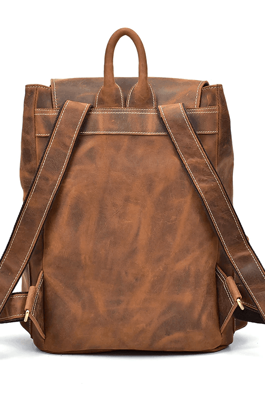 Luggage & Bags - Backpacks Vintage Premium Leather Backpack Laptop Bag In Brown Leather