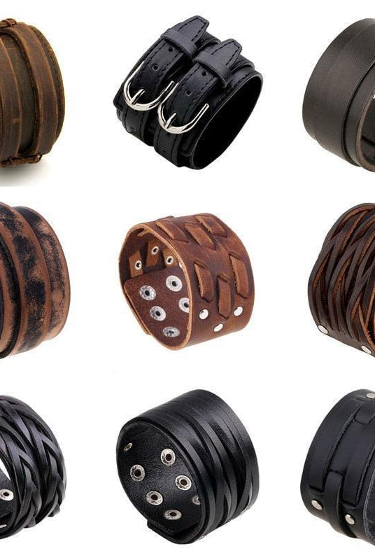 Men's Jewelry - Wristbands Vintage Punk Retro Multilayer Wristband Bracelets For Men
