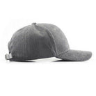 Aili's Corner vintage style ball cap in gray corduroy material for women's casual wear