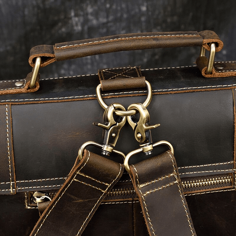 Luggage & Bags - Backpacks Vintage Style Genuine Leather Backpack Daypack Travel Bag