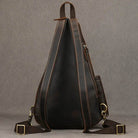 Vintage style sling bag for men with a sleek design and durable leather material