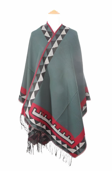 Vintage Tribal Poncho - VacationGrabs