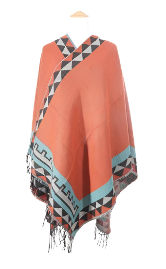 Vintage Tribal Poncho - VacationGrabs