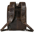 High Quality Leather Professional Bag 3 Ways to Use . Dark brown leather backpack with padded adjustable straps and metal hardware