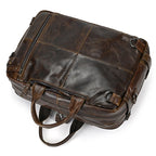 High Quality Leather Professional Bag 3 Ways to Use . VacationGrabs brown leather briefcase with handles and D rings