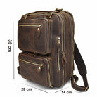 VacationGrabs High Quality Leather Professional Bag 3 Ways to Use . brown multi pocket travel briefcase backpack with straps