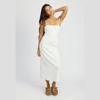 Waffle Knit Midi Dress - VacationGrabs
