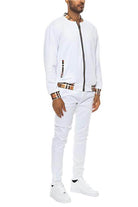 Men's 2PC Track Sets by WEIV featuring a stylish waist band track suit in white