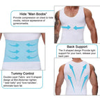 Men's waist corset trainer in white for support and comfort