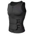 Men's black waist corset trainer for compression and support