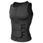 Men's black waist corset trainer for compression and support