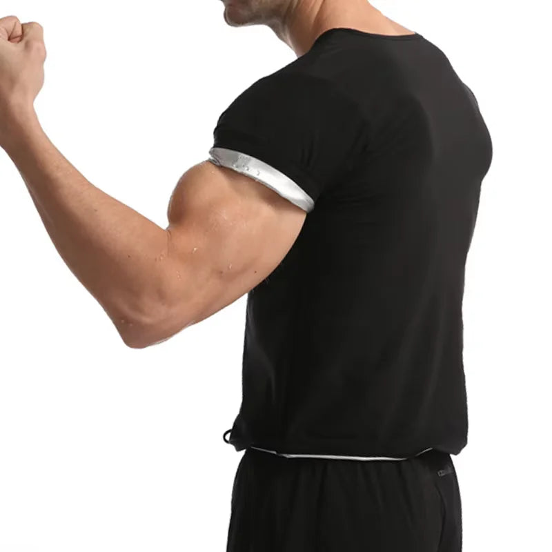 Men's black waist corset trainer, stretchy material for fitness support