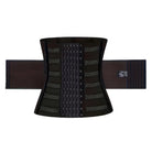 Black waist corset trainer made of breathable fabric for shaping
