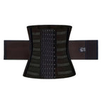 Black waist corset trainer made of breathable fabric for shaping