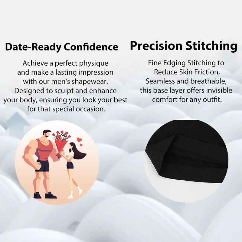 Men's waist corset trainer, black, breathable material for body shaping
