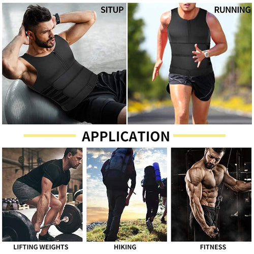 Men's black waist corset trainer for fitness, running, and weightlifting