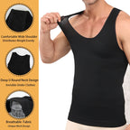 Men's black waist corset trainer, breathable fabric for comfort