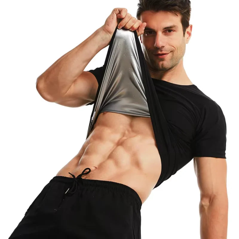 Men's waist corset trainer in black, designed for fitness enhancement