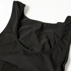 Men's black waist corset trainer for enhanced compression and support