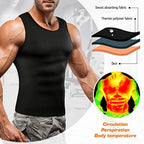 Men's black waist corset trainer, sweat-absorbing material for workouts