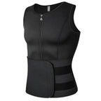 Men's black waist corset trainer for optimal compression support
