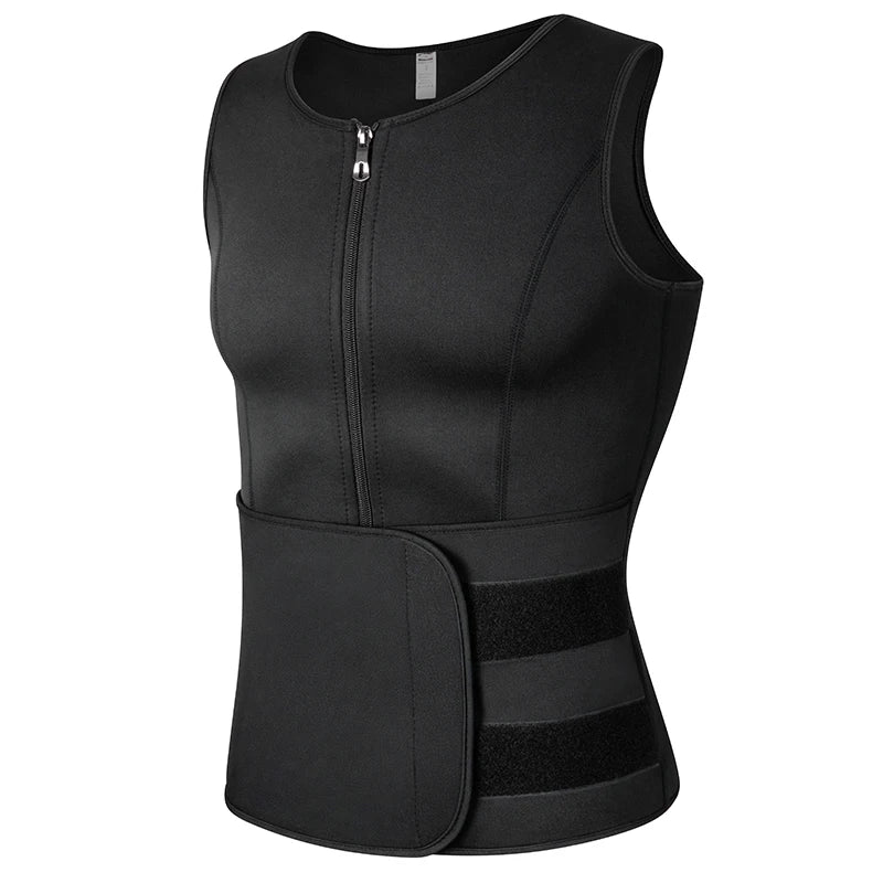 Men's black waist corset trainer for optimal compression support