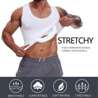 Men's waist corset trainer in white, breathable and stretchy material for comfort