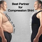 Men's waist corset trainer, black, compression material for body support