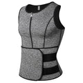Men's gray waist corset trainer for compression and support