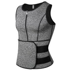 Men's gray waist corset trainer for compression and support