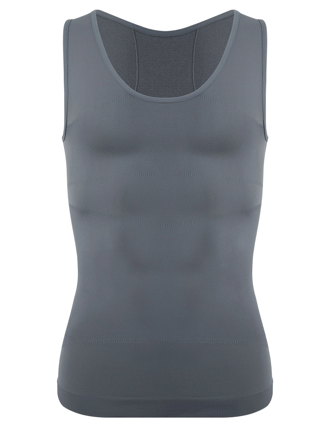 Men's gray compression tank top, perfect waist corset trainer