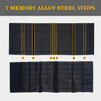 Black waist corset trainer with 7 memory alloy steel strips for support