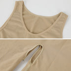 Men's beige waist corset trainer, compression material for support
