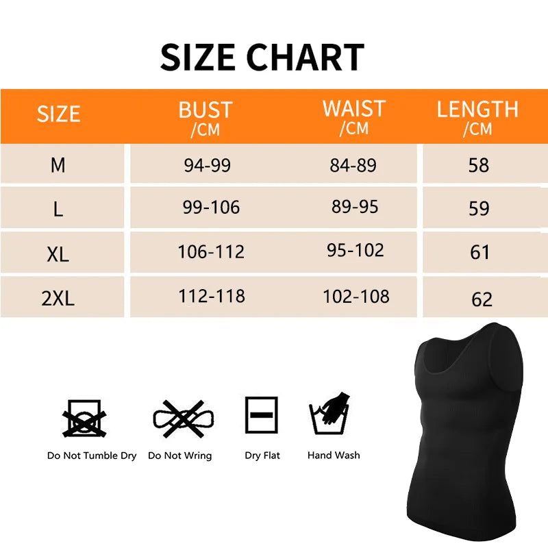 Men's black waist corset trainer for comfortable compression wear