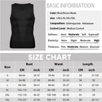 Men's black waist corset trainer, compression fabric for fitness