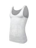 Men's white waist corset trainer made of breathable material