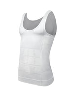 Men's white waist corset trainer made of breathable material