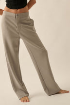 Men's light gray waist high pants for comfortable casual wear