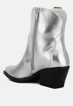 Wales Metallic Faux Leather Bootie