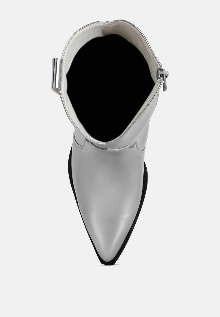 Wales Metallic Faux Leather Bootie